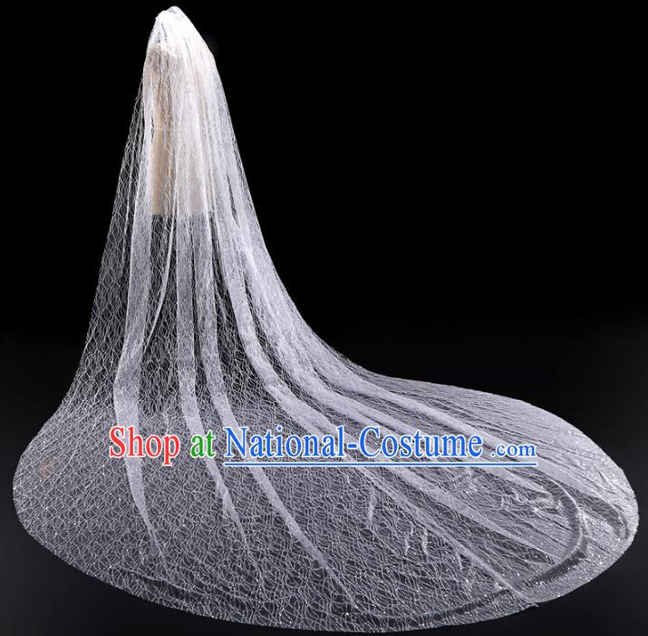 Top Grade Wedding Hair Accessories Bride Long Veil Headwear for Women