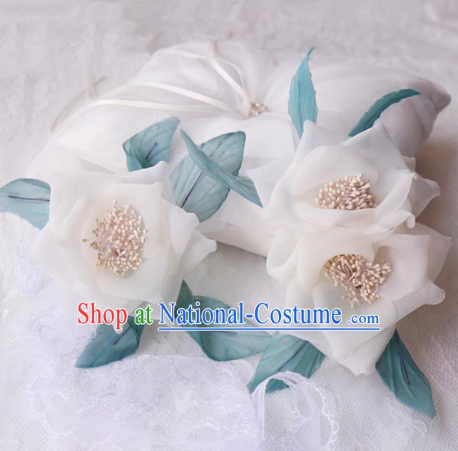 Top Grade Wedding Hair Accessories Bride White Flower Hair Claws for Women