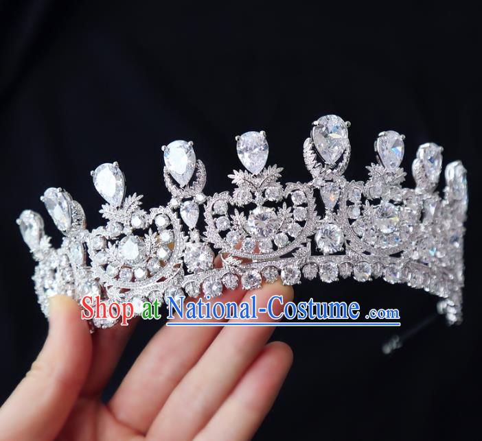 Top Grade Wedding Hair Accessories Bride Crystal Royal Crown for Women