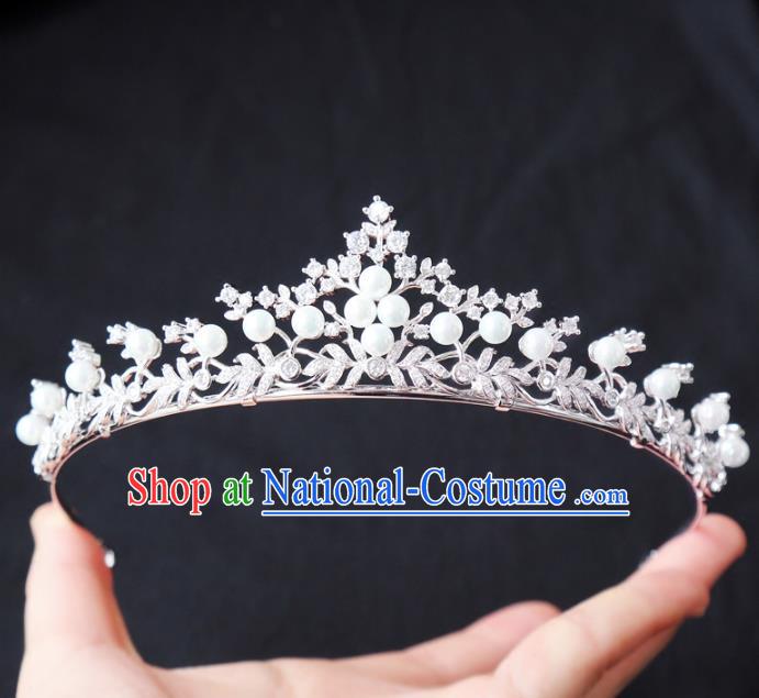 Top Grade Wedding Hair Accessories Hair Clasp Bride Crystal Royal Crown for Women