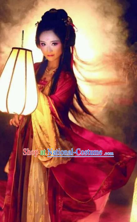 Chinese Tang Dynasty Imperial Concubine Costume Traditional Ancient Palace Lady Hanfu Dress for Women