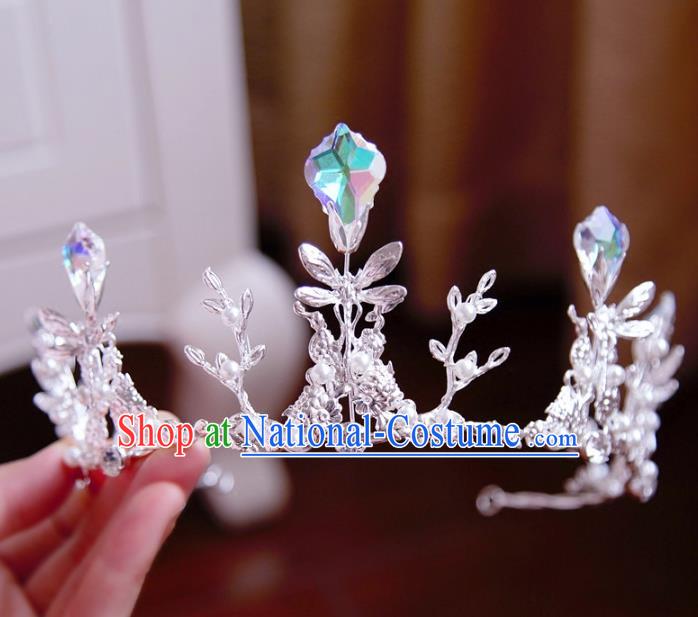 Top Grade Wedding Bride Hair Accessories Princess Hair Clasp Dragonfly Royal Crown for Women