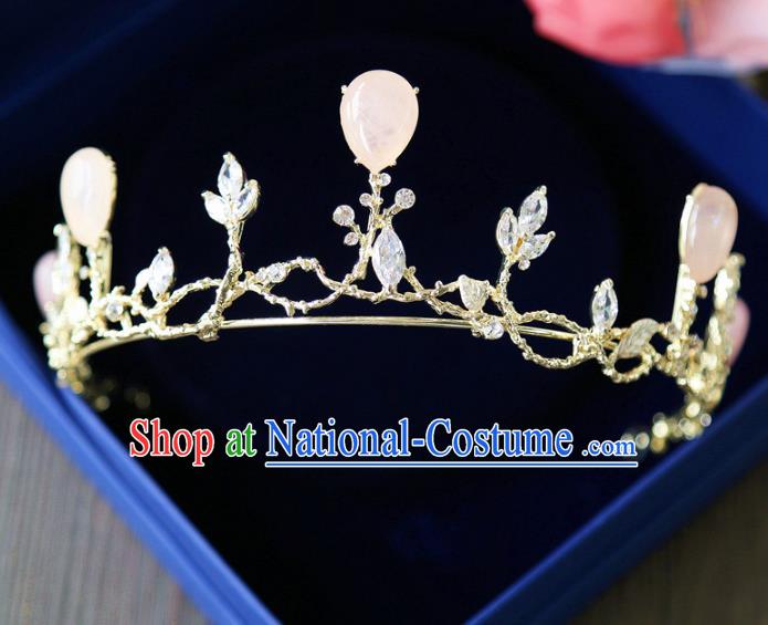 Top Grade Wedding Bride Hair Accessories Princess Hair Clasp Golden Royal Crown for Women