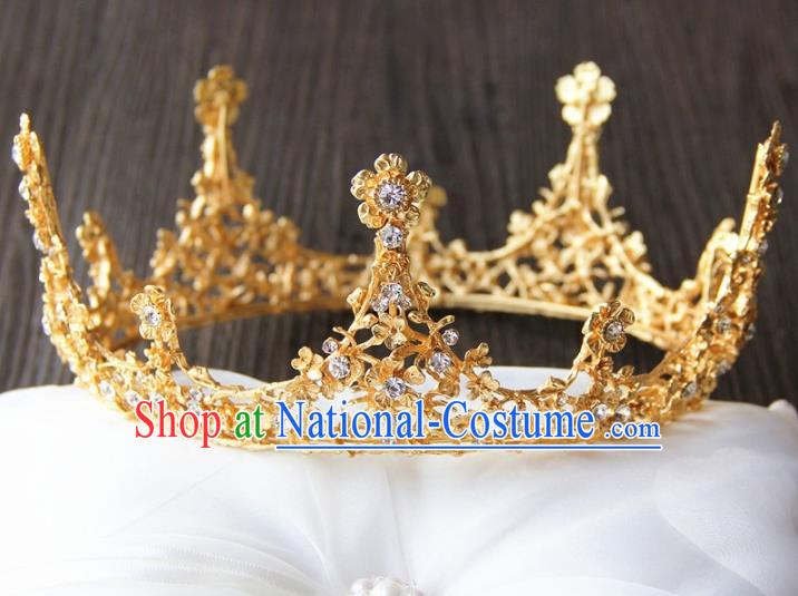 Top Grade Wedding Bride Hair Accessories Baroque Queen Royal Crown for Women