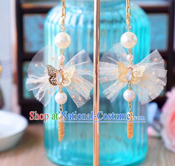 Top Grade Wedding Bride Ear Accessories Princess Butterfly Earrings for Women