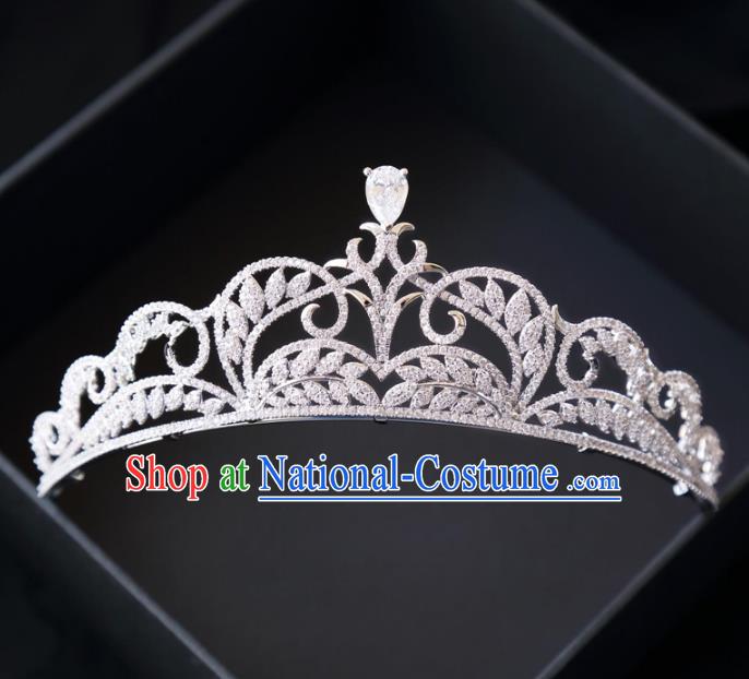 Top Grade Wedding Bride Hair Accessories Princess Crystal Royal Crown for Women