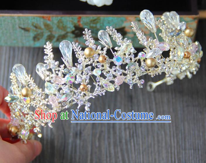 Top Grade Baroque Palace Princess Royal Crown Wedding Bride Hair Accessories for Women