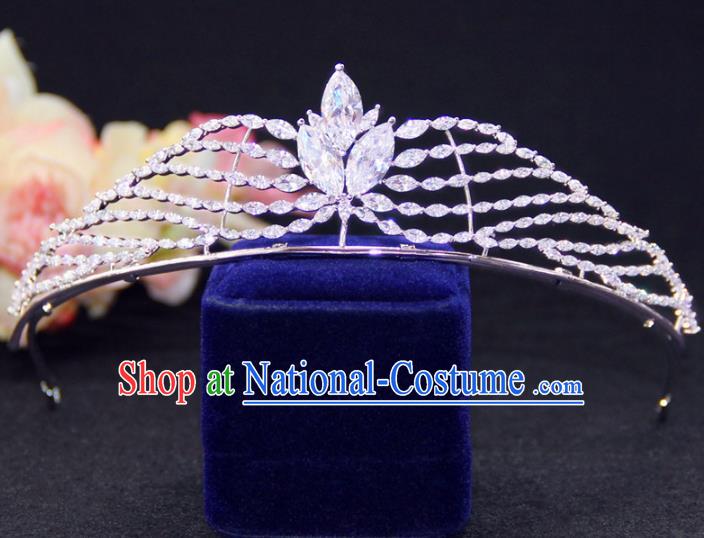 Top Grade Wedding Bride Hair Accessories Baroque Queen Crystal Royal Crown for Women