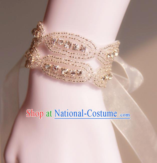 Handmade Wedding Waist Accessories Baroque Bridal Veil Bracelet for Women