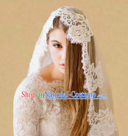 Handmade Wedding Hair Accessories Baroque Bridal Veil Headwear for Women