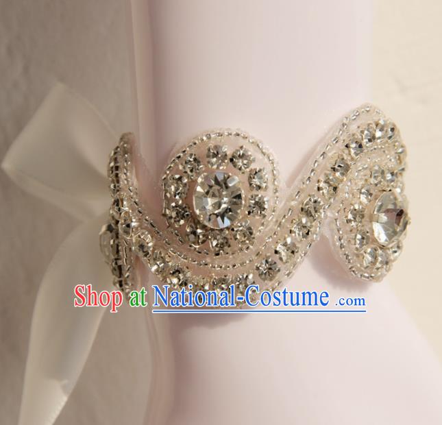 Handmade Wedding Waist Accessories Baroque Bridal Veil Crystal Bracelet for Women