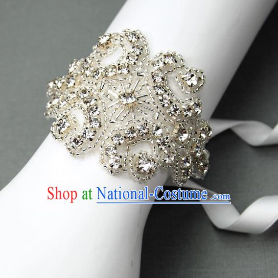 Handmade Wedding Waist Accessories Baroque Bride Crystal Bracelet for Women