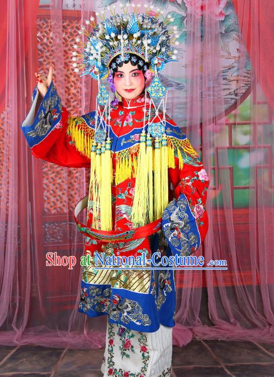 Professional Chinese Traditional Beijing Opera Imperial Consort Costumes and Phoenix Coronet for Adults