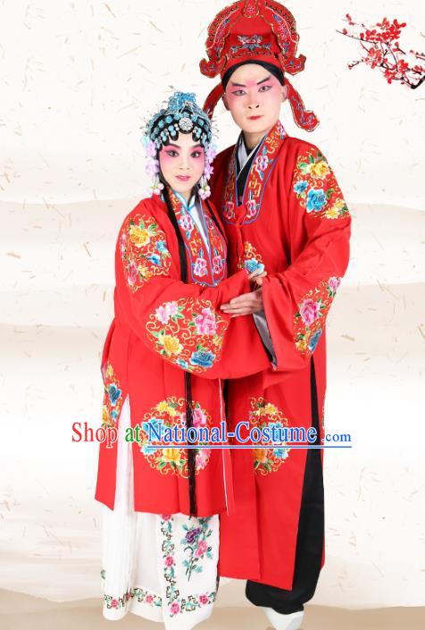 Professional Chinese Beijing Opera Wedding Costumes Peking Opera Gifted Scholar and Diva Robes for Adults