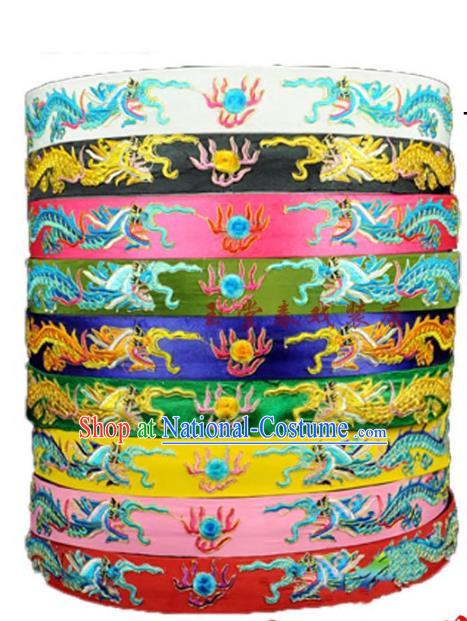 Top Grade Chinese Beijing Opera Belts Peking Opera Dragon Waistband for Men