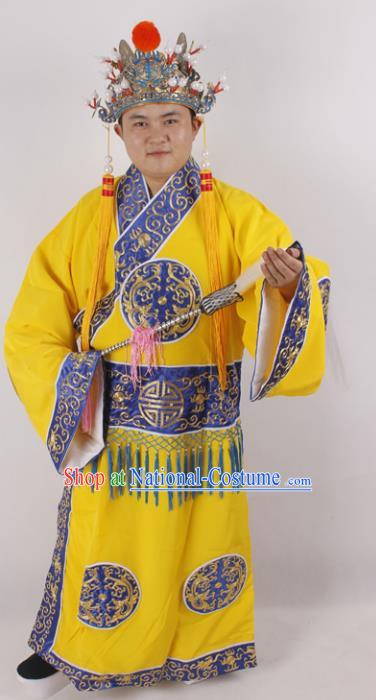 Professional Chinese Peking Opera Court Eunuch Costume and Hat for Adults