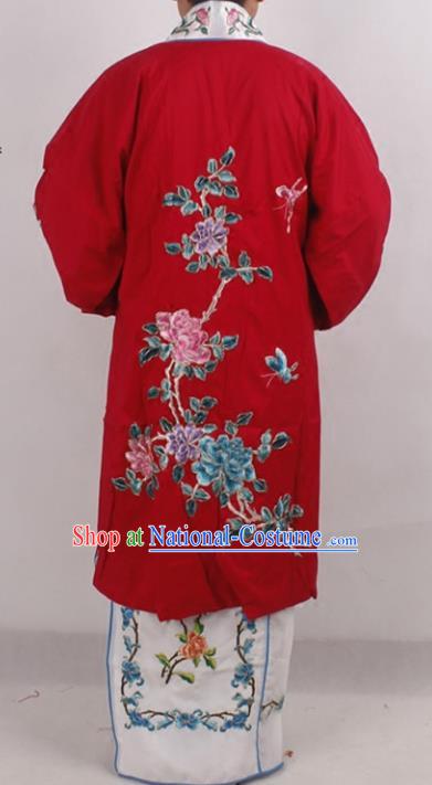 Traditional China Beijing Opera Costume Gifted Scholar Embroidered Robe and Hat Ancient Chinese Peking Opera Embroidery Clothing