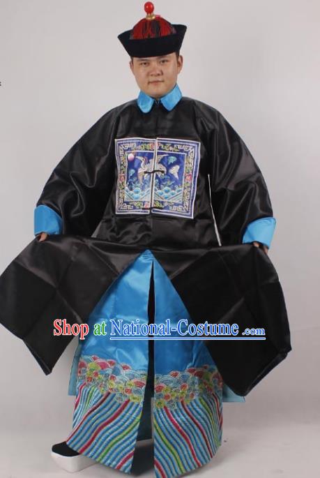 Traditional China Beijing Opera Costume Gifted Scholar Embroidered Robe and Hat Ancient Chinese Peking Opera Embroidery Clothing