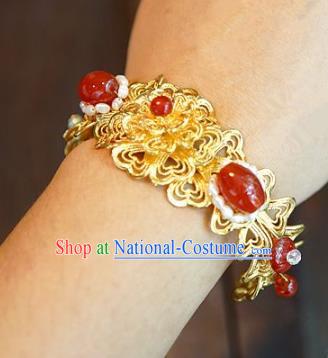 Chinese Handmade Bracelet Ancient Bride Agate Bangle Jewelry Accessories for Women