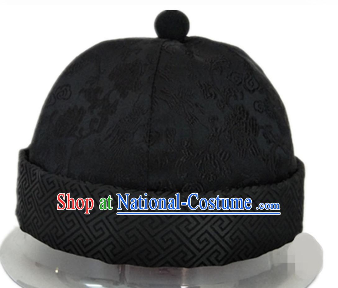 Chinese Ancient Style Handmade Qing Dynasty Official Family Hat Wedding Hat for Men