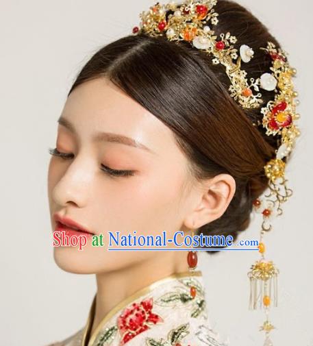 Chinese Handmade Wedding Hair Accessories Ancient Hair Clasp Hairpins Complete Set for Women