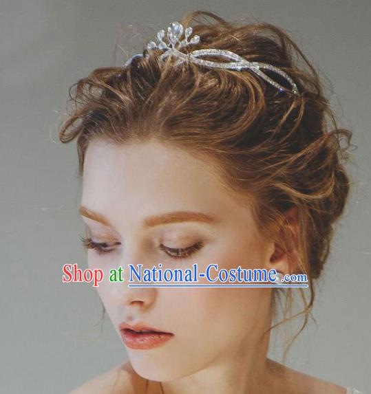 Handmade Baroque Bride Crystal Royal Crown Wedding Queen Hair Jewelry Accessories for Women