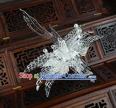 Chinese Ancient Handmade Phoenix Hair Comb Hairpins Bride Hair Accessories Headwear for Women