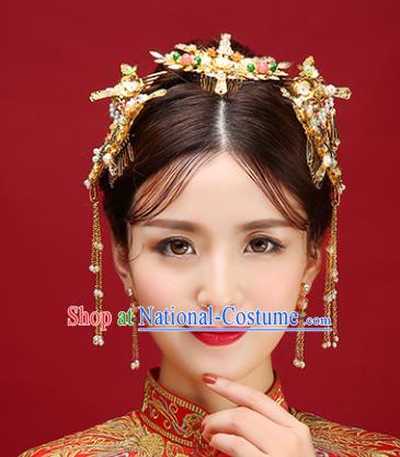 Chinese Ancient Handmade Hair Combs Hairpins Bride Hair Accessories Headwear for Women