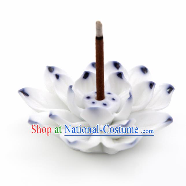 Chinese Traditional Artware Ceramics Lotus Censer