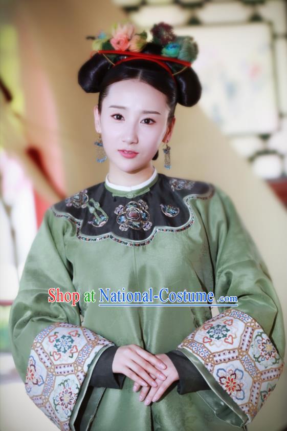 Story of Yanxi Palace Traditional Chinese Qing Dynasty Palace Lady Costume Asian China Ancient Manchu Embroidered Clothing