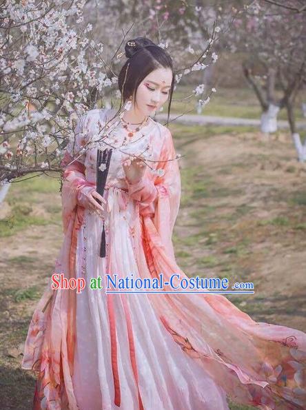 Traditional Chinese Tang Dynasty Princess Costume Ancient Palace Lady Hanfu Dress for Women