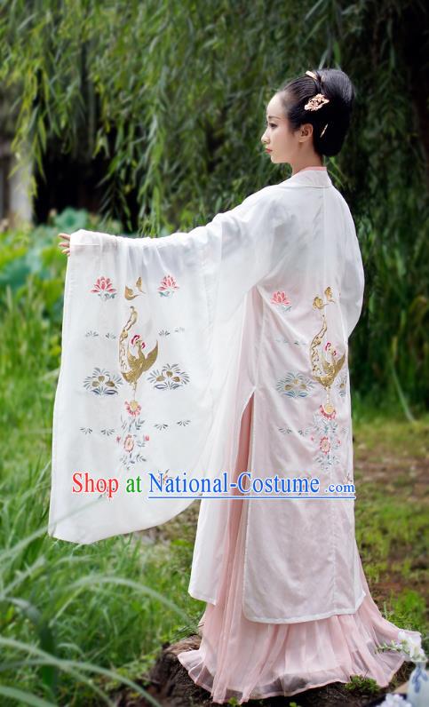 Chinese Ancient Palace Lady Hanfu Han Dynasty Imperial Concubine Queen Embroidered Historical Costumes