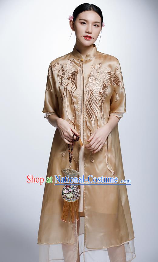 Traditional Ancient Chinese Young Women Cheongsam Dress Republic of China Tangsuit Stand Collar Blouse Dress Tang Suit Clothing