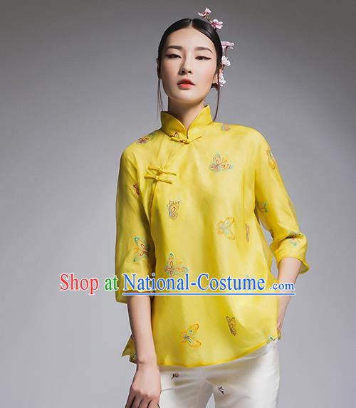 Traditional Ancient Chinese Young Women Cheongsam Dress Republic of China Tangsuit Stand Collar Blouse Dress Tang Suit Clothing