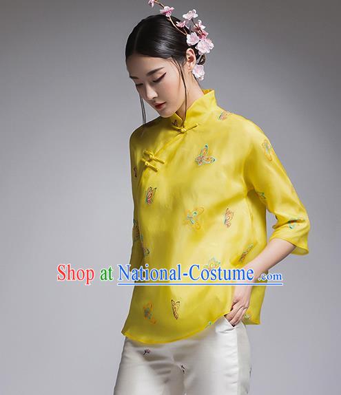 Traditional Ancient Chinese Young Women Cheongsam Dress Republic of China Tangsuit Stand Collar Blouse Dress Tang Suit Clothing