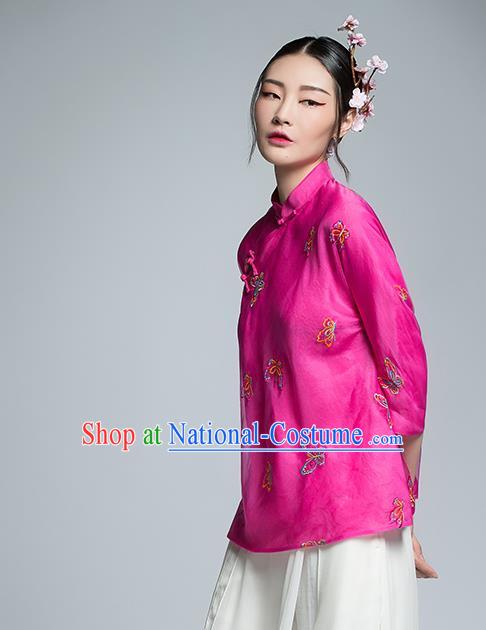 Traditional Ancient Chinese Young Women Cheongsam Dress Republic of China Tangsuit Stand Collar Blouse Dress Tang Suit Clothing