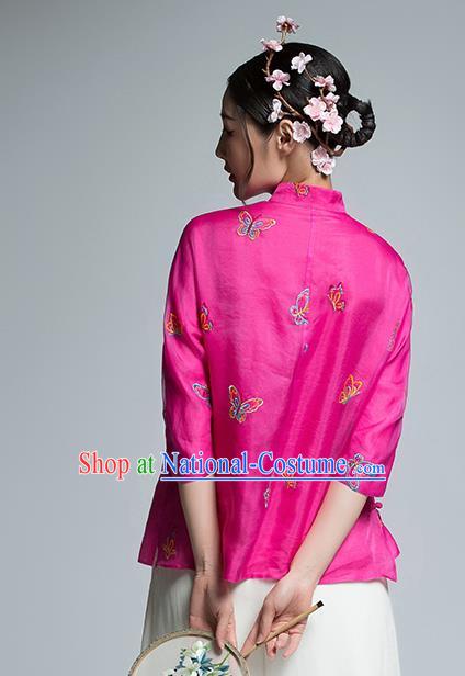 Traditional Ancient Chinese Young Women Cheongsam Dress Republic of China Tangsuit Stand Collar Blouse Dress Tang Suit Clothing