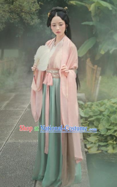 Chinese Ancient Jin Dynasty Palace Princess Hanfu Dress Fairy Costume for Women