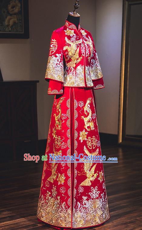 Traditional Chinese Wedding Costumes Traditional Xiuhe Suits Ancient Chinese bridal Full Dress