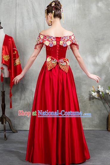 Traditional Chinese Wedding Costumes Traditional Xiuhe Suits Ancient Chinese bridal Full Dress