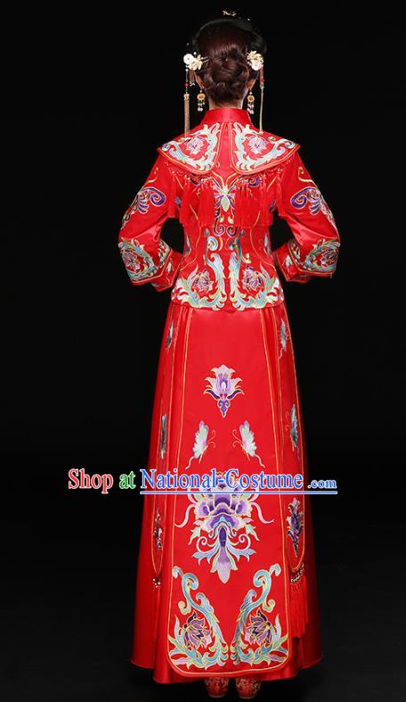 Traditional Chinese Wedding Costumes Traditional Xiuhe Suits Ancient Chinese bridal Full Dress