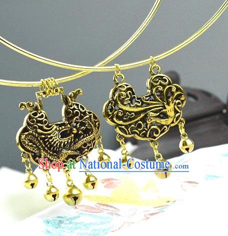 Chinese Traditional Ancient Longevity Lock Accessories Hanfu Necklace for Women