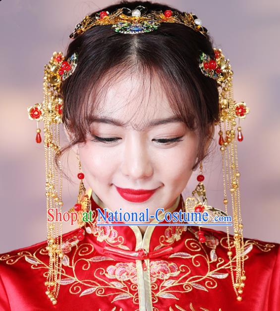 Chinese Traditional Wedding Hair Accessories Bride Hairpins Complete Set for Women