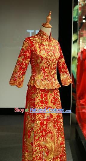 Traditional Chinese Wedding Costumes Traditional Xiuhe Suits Ancient Chinese bridal Full Dress