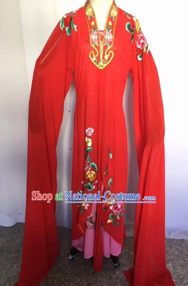 Chinese Traditional Peking Opera Palace Lady Red Dress Beijing Opera Diva Costumes for Adults