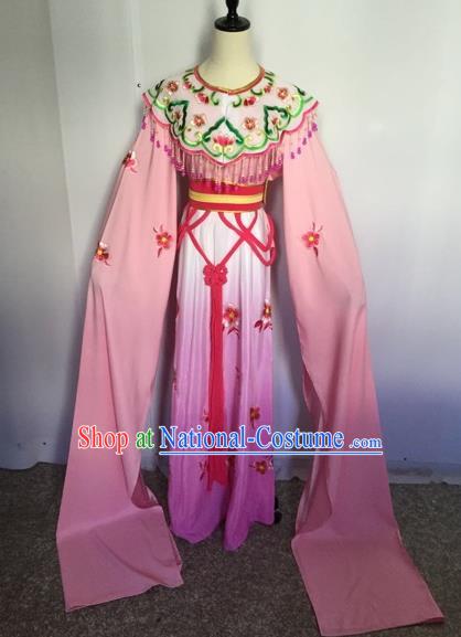 Chinese Traditional Peking Opera Actress Water Sleeve Dress Beijing Opera Princess Embroidered Costumes for Adults