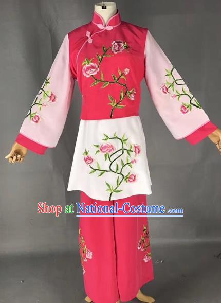 Chinese Peking Opera Mui Tsai Clothing Traditional Beijing Opera Young Lady Embroidered Costumes for Adults