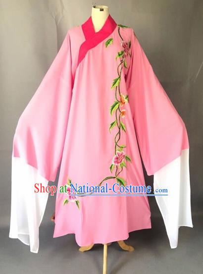 Chinese Traditional Beijing Opera Scholar Pink Robe Peking Opera Niche Costume for Adults