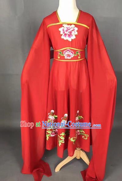 Traditional Chinese Peking Opera Diva Costume Beijing Opera Red Dress for Kids