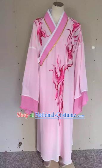 Chinese Traditional Beijing Opera Scholar Pink Robe Peking Opera Niche Clothing for Adults